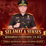 Resmi Dilantik! Muhammad Syarifuddin, S.H., M.H. Nahkodai Kejaksaan Tinggi Sulawesi Selatan Ucapan Selamat Pelantikan Muhammad Syarifuddin, S.H., M.H. sebagai Kepala Kejaksaan Tinggi Sulawesi Selatan dari Planet Times Media
